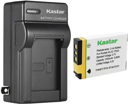 Kastar Paquete de 1 cargador de batería y pared de CA KLIC-7003 de repuesto para batería Kodak KLIC-7003 K7003, Kodak EasyShare MD81, EasyShare