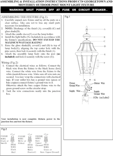 Miniatura 2 de Livex Lighting 2354-01 Monterey - Cabezal de poste de latón macizo con acabado de latón antiguo para exteriores, 3 luces con vidrio biselado