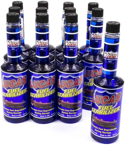Lucas Oil 10302-12 Estabilizador de combustible (12 x 15 oz), 1 paquete