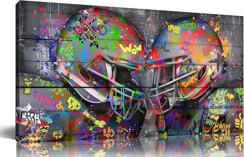 Miniatura 9 de SIXTTART Banksy - Lienzo de pared para dormitorio, arte de pared con graffiti callejero, pintura abstracta, arte pop, decoración moderna de pared