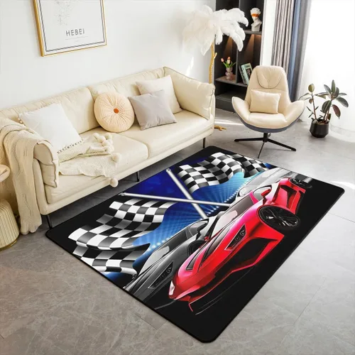 Miniatura 17 de Erosebridal Alfombra de motocross de 3 x 5 pies para mesita de noche, alfombra de motociclista para niños, adolescentes, motocicleta, deportes