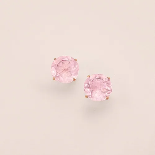 Miniatura 3 de Ross-Simons Pendientes de tuerca de cuarzo rosa de 4,80 quilates en oro rosa de 14 quilates