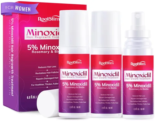 Miniatura 10 de Women's 5% Minoxidil Spray for Hair Growth: 2-Pack RootStim Extra Strength Minoxidil with Rosemary & Biotin for Thinning Hair Regrowth and Fuller