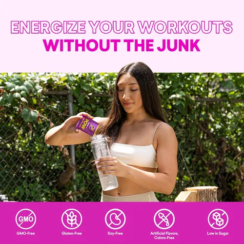 Miniatura 5 de EBOOST POW Natural - Polvo de preentrenamiento – 15 paquetes – Berry Melon Fizz – Un suplemento preentrenamiento para el rendimiento, apoyo