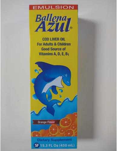 Miniatura 9 de Ballena Azul Aceite de Hígado de Bacalao para Adultos y Niños, Aceite de Hígado de Bacalao para Adultos y Niños, Buena Fuente de Vitaminas A, D, E