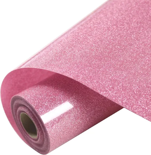 Miniatura 9 de HTVVETUR Glitter Heat Transfer Vinyl - 12" x 15ft Glitter Iron on Vinyl for Shirts, HTV Rolls for Cameo - Easy to Cut & Weed (Glitter Black-15ft)