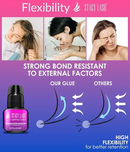 Miniatura 6 de Pegamento para extensiones de pestañas Stacy Lash velocidad relámpago 5ml / 0.17 fl.oz / tiempo de secado de 0.3 segundos / retención de 6-8 semanas