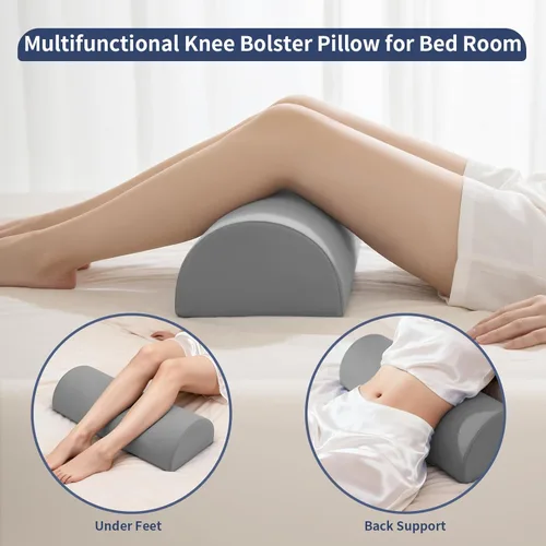 Miniatura 4 de Almohada debajo de la rodilla para dormir de espalda, almohada de media luna para piernas, almohada de espuma viscoelástica para dormir de espalda