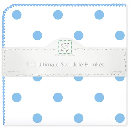 SwaddleDesigns SD-356B - Manta de recepción grande, lo último para bebés, niños, niñas, franela de algodón más suave de Estados Unidos, el mejor