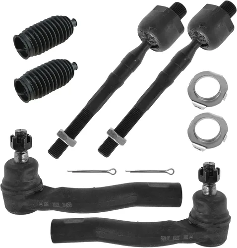 Miniatura 47 de TRQ Kit de dirección interior y exterior para lado del conductor y del pasajero delantero, con cremallera de dirección y fuelle de piñón compatible