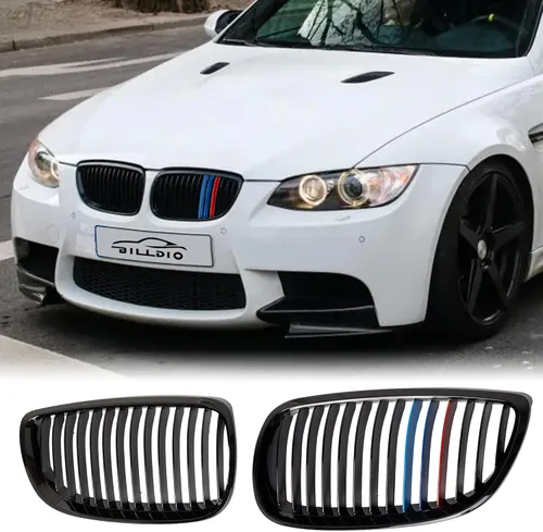 Miniatura 37 de Parrilla E90 – Rejilla negra de riñón individual compatible con BMW serie 3 E90 2009-2011 323i 328i 328xi 335d 335i 335xi Sedan LCI, E91 328i 328xi