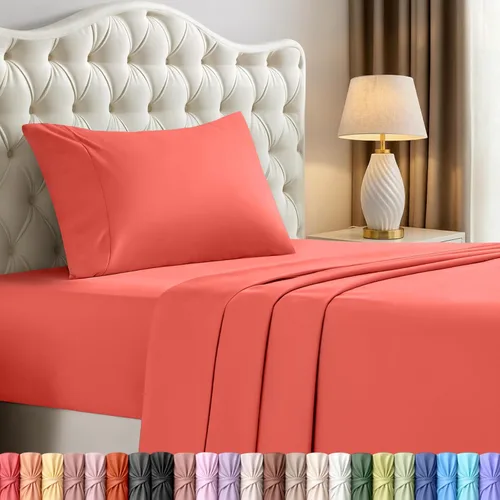 Miniatura 38 de Juego de sábanas King de Utopia Bedding – Juego de 4 sábanas para cama King, microfibra suave y transpirable, incluye 1 sábana bajera, 1 sábana Beige