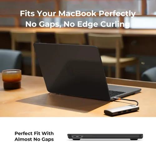 Miniatura 5 de EooCoo Funda rígida compatible con MacBook Air de 13.3 pulgadas M1 Chip 2021-2018 con pantalla Retina, funda protectora de plástico Air de 13.3