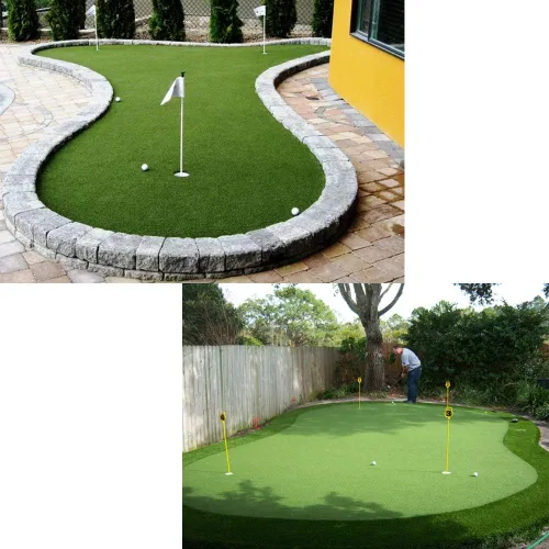 Miniatura 6 de Tapete de entrenamiento de golf, césped artificial para uso en interiores y exteriores, césped sintético para béisbol, fútbol, deportes de gimnasio