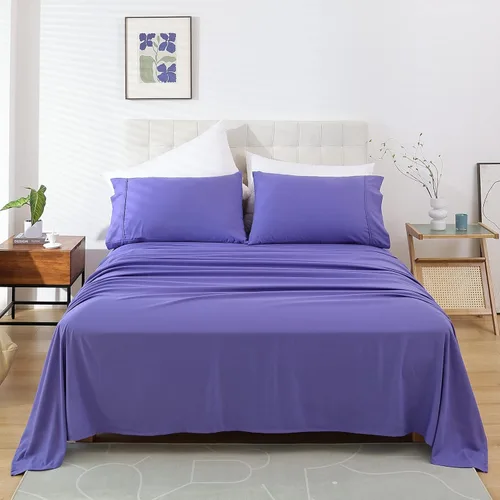 Miniatura 28 de Whitney Home Textile - Juego de sábanas tamaño King, sábanas de microfibra suaves de hotel tamaño King, bolsillo extra profundo, juegos de sábanas