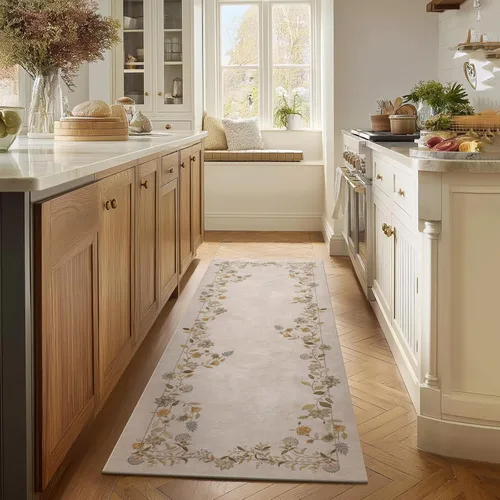 Miniatura 9 de Alfombra de pasillo lavable antideslizante: alfombra de cocina de 2 x 6 pies, resistente a las manchas, con parte trasera de goma, alfombra suave