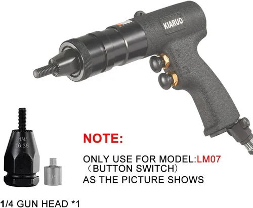 Miniatura 2 de Cabezal de pistola de tuerca de remache de bloqueo automático de 1/4 (1 unidad) para pistola neumática de tuerca de remache KIARUO