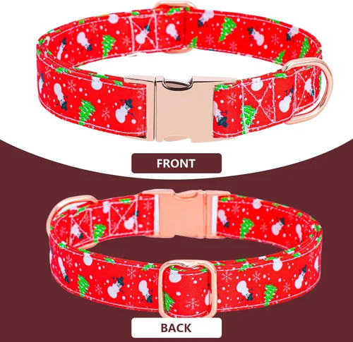 Miniatura 2 de Collar de perro con lazo, collares de Navidad con lazo desmontable y hebilla de metal, collar ajustable, regalo para perros pequeños, medianos