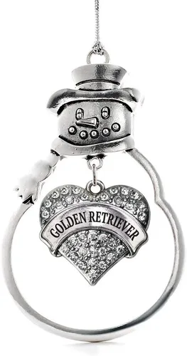Miniatura 28 de Colgante de plata con diseño de Detroit con forma de corazón y muñeco de nieve con circonitas cúbicas