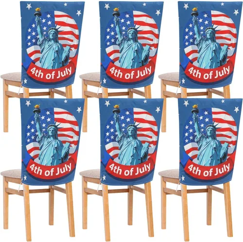 4 de julio Día de la Independencia Blue Liberty - Funda decorativa para silla de oficina para festivales (Pascua, graduación, etc.), fundas