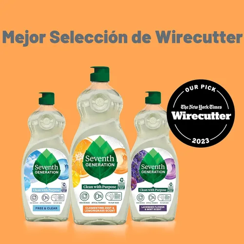 Miniatura 3 de Seventh Generation - Recarga de lavado de manos y platos, Hierba de limón y clementina, paquete de 3 x 50 onzas