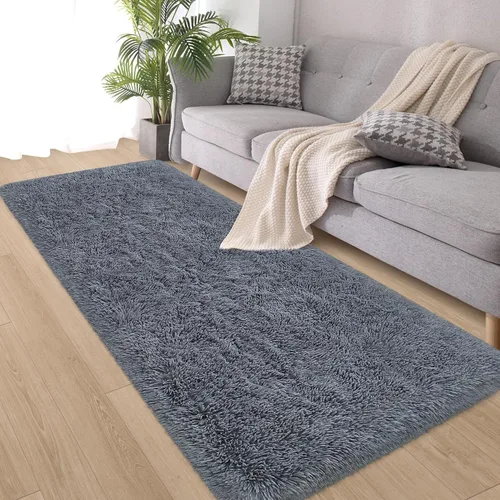 Miniatura 65 de Alfombras verdes para dormitorio de niños: alfombra de pasillo lavable de 2x6, alfombras pequeñas antideslizantes, esponjosas, suaves, peludas