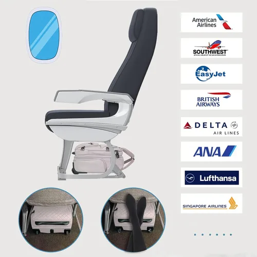 Miniatura 2 de KROSER Maleta de mano para debajo del asiento, multifuncional, 16 pulgadas, ligera, para mujer, rosa gris