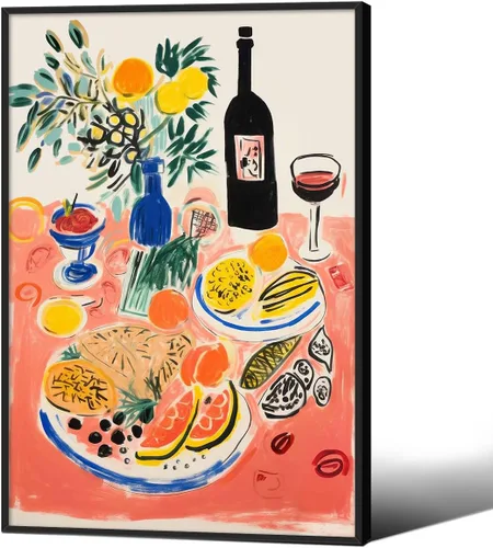 Miniatura 16 de Póster de pintura al óleo colorida de ventana abierta, arte de pared abstracto impresionista famoso y moderno, impresiones de lienzo estético
