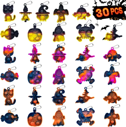Miniatura 10 de Pop Fidget Juguetes en Paquete para el Día de San Valentín para Niños en el Aula, 30 Paquetes de Favores de Fiesta de San Valentín para Niños, Mini