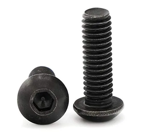 Miniatura 3 de 18 – 8 Acero Inoxidable Negro Tornillos De Cabeza De Botón (óxido de socket – 1/4 – 20 x 1/2" (ft) qty-250