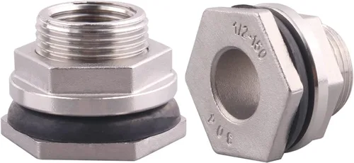 Miniatura 11 de DERNORD 1" colocaciones de mamparo del acero inoxidable del conector del tanque de agua del tabique femenino
