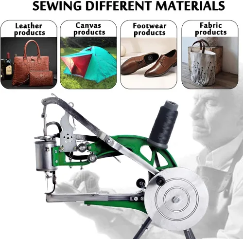 Miniatura 5 de Máquina de coser de cuero manual, máquina de zapatero a mano, máquina de reparación de costura y reparación de zapatos, máquina de parcheo, máquina