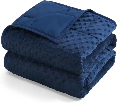 Miniatura 10 de Kivik Manta con peso de 3 libras, manta pesada de puntos Minky suave refrescante para una mejor relajación y sueño, lavable a máquina, 36 x 48 Gris