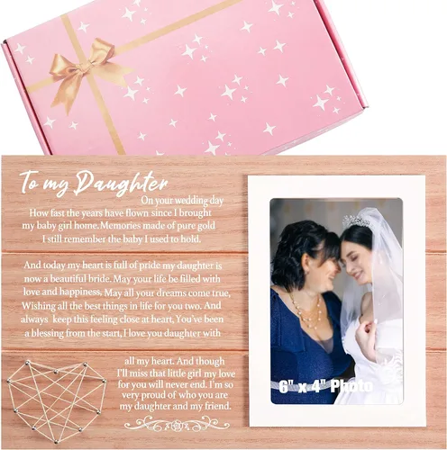 Miniatura 20 de Regalo de marco de fotos de boda para dama de honor de la novia, despedida de soltera, ducha nupcial para mejores amigas, hermana, mejor amiga - "Él