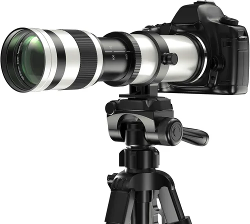 Lente telefoto EF/EF-S 420-800mm F8.3 de zoom (MF) para cámaras Canon EOS Rebel T8i/T7i/T7/T6i/T5/T3i/T2i/XSi/SL3/SL2/T100/90D/80D/70D/50D/5D Mark