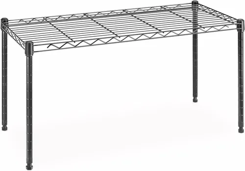 Miniatura 34 de Xcity Estantes de almacenamiento, estantería de metal resistente de 1 nivel, estante de alambre de acero ajustable de 350 libras para comerciales