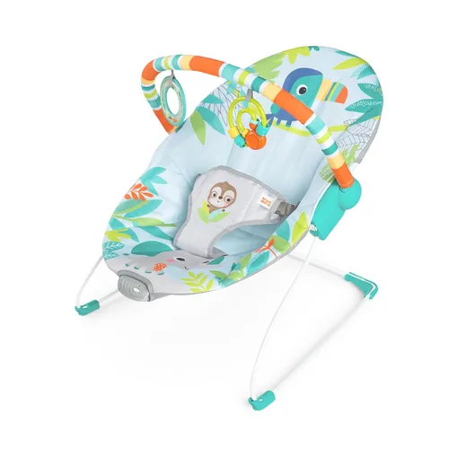 Miniatura 14 de Bright Starts Silla Mecedora para Bebé con Vibraciones Relajantes - Asiento para Bebés - Desmontable - Barra de Juguetes, Pies Antideslizantes, 0-6