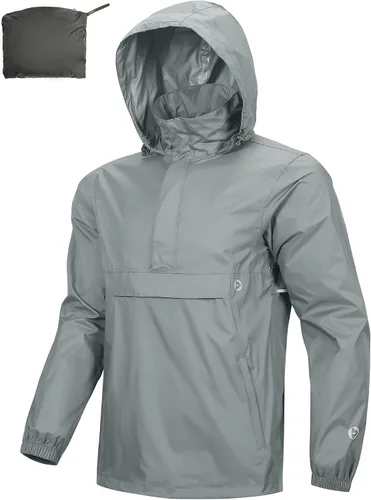 Miniatura 17 de Outdoor Ventures Chaqueta de lluvia para hombre, impermeable, ligera, plegable, para senderismo, golf, correr