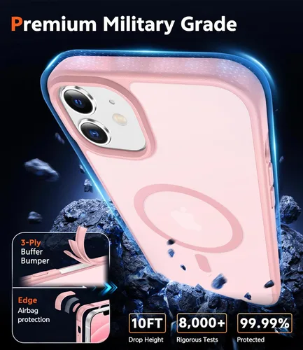 Miniatura 505 de FNTCASE Funda para iPhone 13 Pro-Max: Fundas magnéticas transparentes compatibles con Magsafe Slim anti amarillamiento protección contra caídas