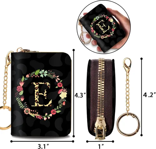 Miniatura 6 de Cartera delgada para tarjetas de crédito RFID para mujer, mini-cartera pequeña para mujer, carteras para tarjetas para mujer, delgada, cartera