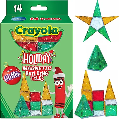 Miniatura 8 de CreateOn Crayola Azulejos magnéticos retro, juego de construcción para niños, juguetes de construcción magnéticos para niños, juguetes de viaje STEM