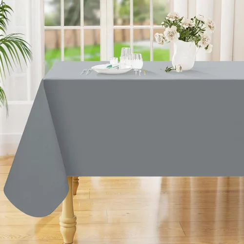 Miniatura 7 de Smiry Mantel cuadrado de vinilo impermeable de 54x54 pulgadas, protector de manteles de vinilo lavables, funda de mesa resistente a derrames