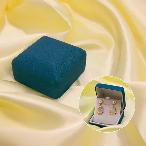Miniatura 7 de Aretes colgantes de plata de ley 925 chapados en oro de 24 quilates de 9 a 0.374in con botón cultivado en agua dulce blanca y nácar para mujer