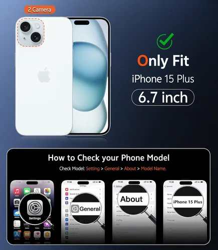Miniatura 644 de FNTCASE Funda para iPhone 13 Pro-Max: Fundas magnéticas transparentes compatibles con Magsafe Slim anti amarillamiento protección contra caídas