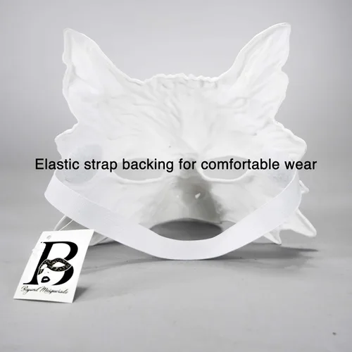 Miniatura 6 de Máscara de lobo de animales para mascarada, máscara de lobos, máscara de Halloween, cosplay, máscara de fiesta Blanco