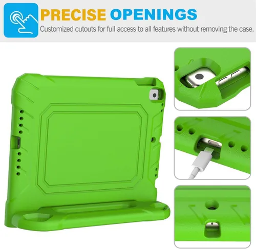 Miniatura 7 de SUPLIK Funda para niños para iPad de 5ª/6ª generación (9.7 pulgadas, 2017/2018), iPad Air 1 y Air 2 y Pro 9.7 Funda con protector de pantalla, Verde