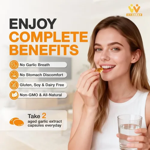 Miniatura 6 de Extracto de ajo envejecido 300 cápsulas – 10000 mg de alta potencia, inodoro, suplemento de ajo para la salud del corazón, apoyo inmunológico