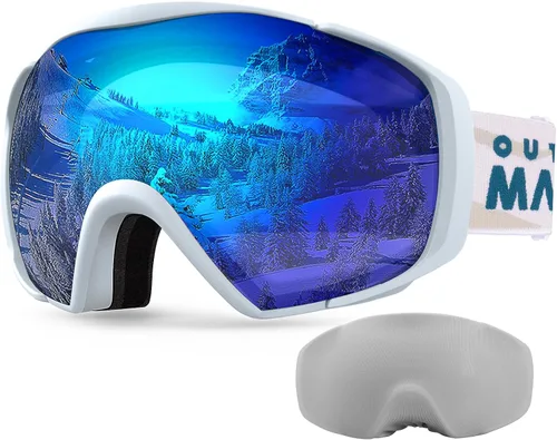 Miniatura 20 de OutdoorMaster Gafas de esquí con cubierta, gafas de nieve para snowboard OTG antivaho