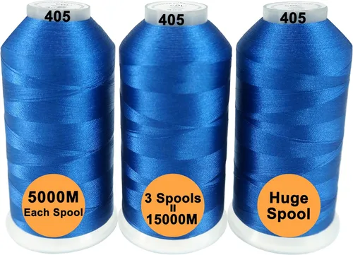 Miniatura 38 de New brothreads - 40 opciones - Varios paquetes de colores surtidos de hilo de poliéster para máquina de bordar, carrete grande de 5000 m para todas