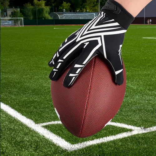 Miniatura 4 de Guantes de fútbol Graloky para hombres, mujeres y niños, guantes de fútbol juvenil, guantes de palma ultra adhesiva de silicona con agarre pegajoso
